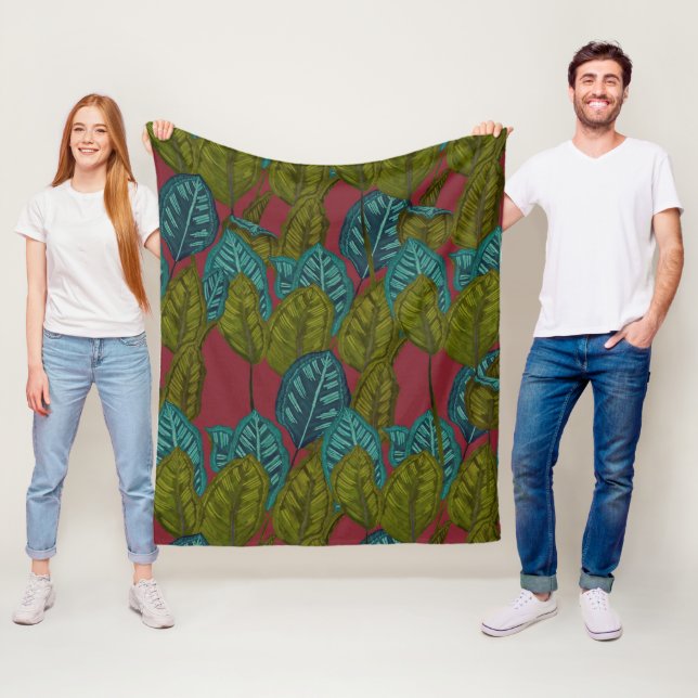 Calathea-Pflanze Fleecedecke (Beispiel)