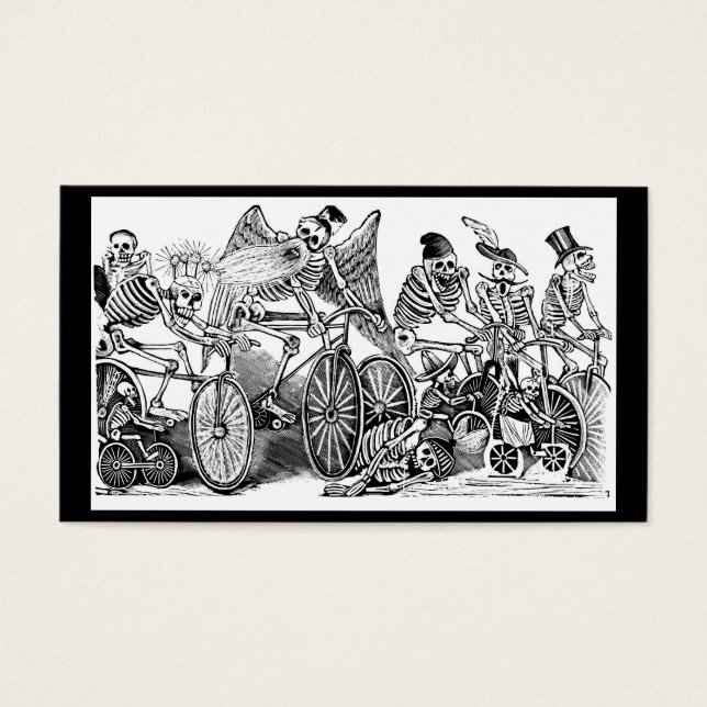 Calavera Bicyclists um das Mexiko des späten 18. J (Vorderseite)