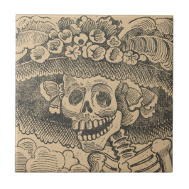 Calavera Catrina (Dapper Skelett) (Eleganter Schäd Fliese