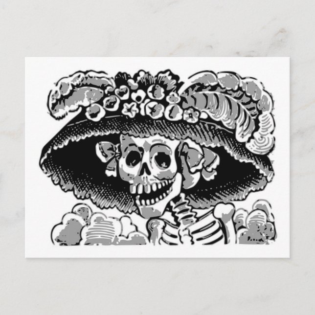 Calavera catrina Postcard Postkarte (Vorderseite)