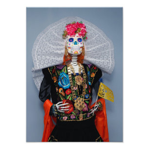 Calavera Catrina Tehuana Fotodruck