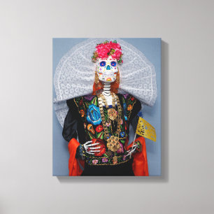 Calavera Catrina Tehuana Leinwanddruck
