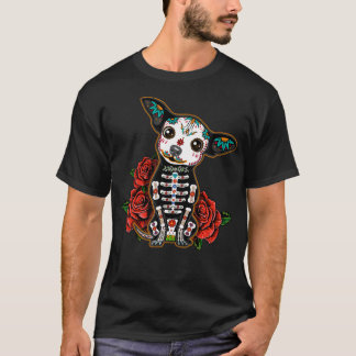 Calavera Chihuahua spielerisch Niedliche Dia De Lo T-Shirt