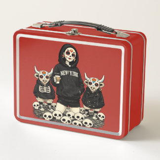 Calavera Coo Lunch Box-Naughty Coo Crew  Metall Brotdose