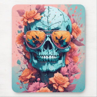 Calavera Floral Colorida Mousepad