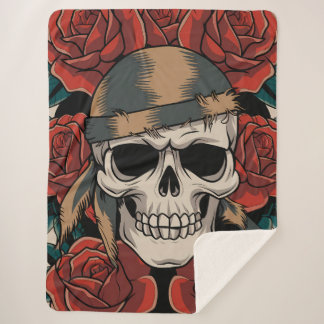 Calavera Floral Sherpadecke