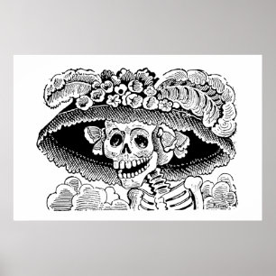 Calavera Garbancera von José Guadalupe Posada Poster
