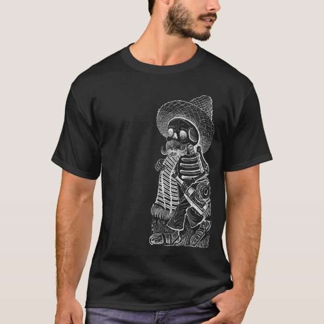 Calavera in Weiß T-Shirt (Vorderseite)