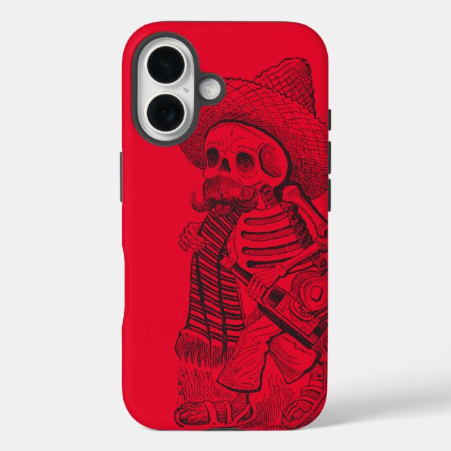 Calavera Red Case-Mate iPhone Hülle (Rückseite)