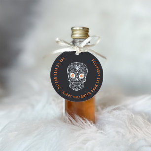 Calavera Skull Sie wurden zu Halloween gebootet Geschenkanhänger