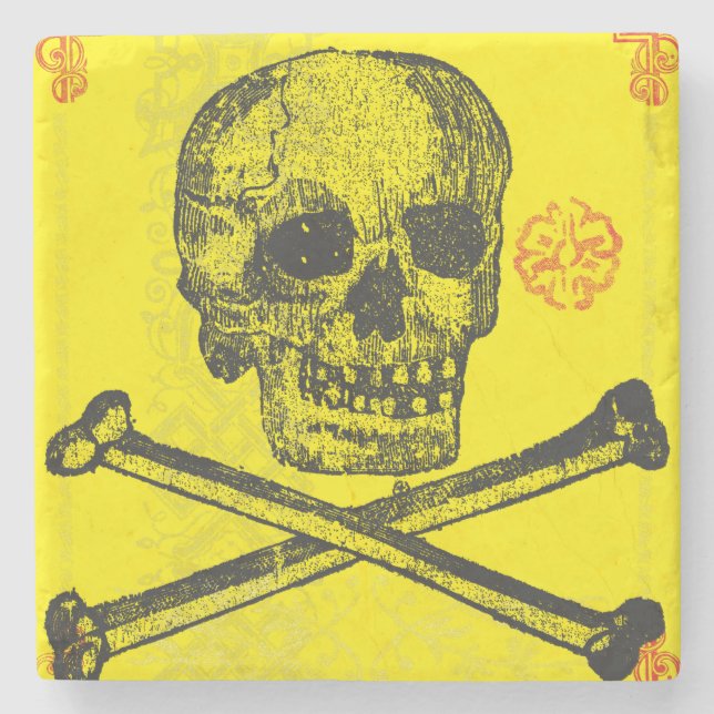 Calavera Sugar Skull Day of the Dead Steinuntersetzer (Vorderseite)