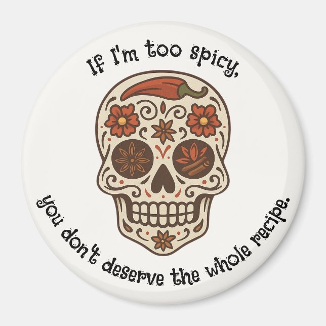 Calavera Sugar Skull Spicy Kitchen Kühlschrankmagn Magnet (Vorne)