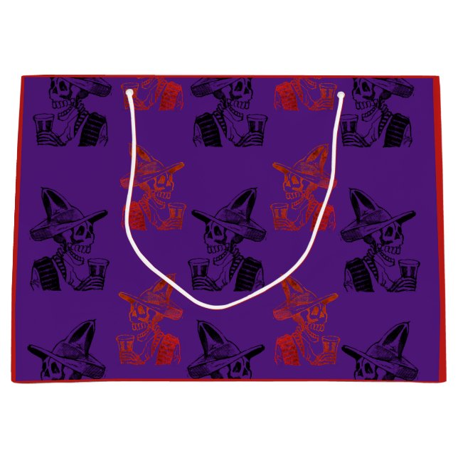 Calavera trinken große geschenktüte (Vorderseite)