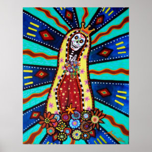 Calavera Virgen Guadalupe Poster