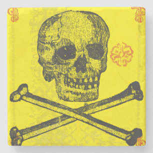 Calavera Zucker-Schädel Tag der Toten Steinuntersetzer