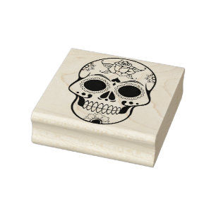 Calavera Zuckerschädel 2 Illustration Art Briefmar Gummistempel