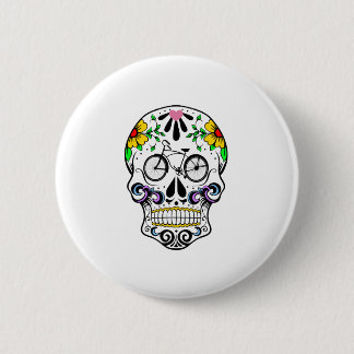 Calavera - Zuckerschädel-Kreuzer-Fahrrad Button