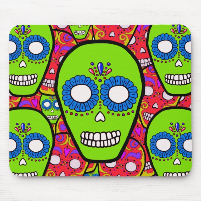 Calaveras Sugar Skulls Mousepad (Vorne)