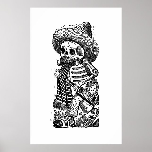 Calaveras von José Guadalupe Posada Poster (Vorne)