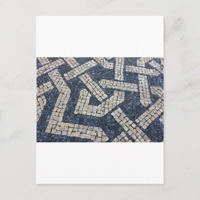 Calcada Portuguesa, portugiesischer Bürgersteig Postkarte (Vorderseite)