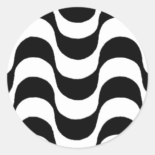 Calçadão de Copacabana Rio de Janeiro Brasil Runder Aufkleber