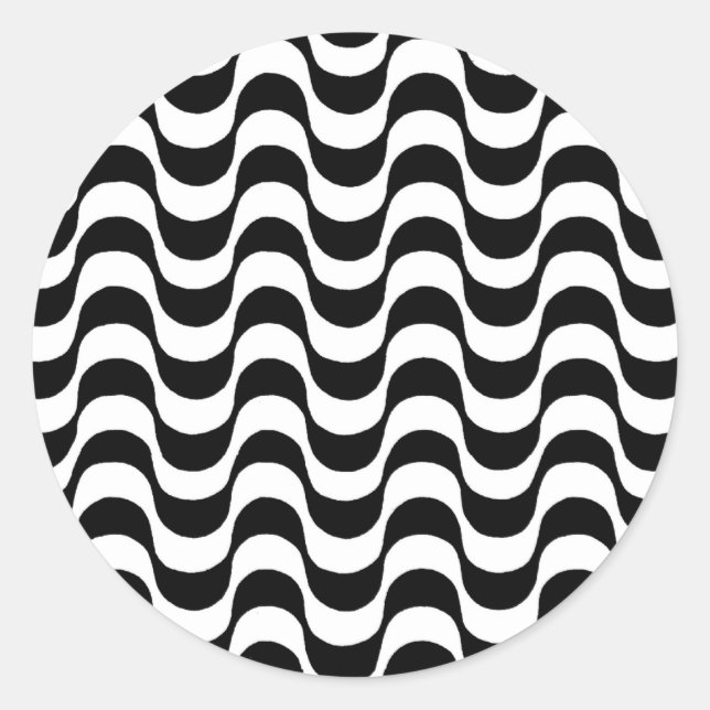 Calçadão de Copacabana Rio de Janeiro Brasil Runder Aufkleber (Vorderseite)