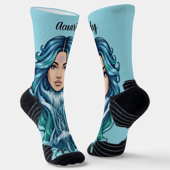Calcetines Lady Acuario – Toque astrológico en tu  Socken (Gewinkelt)