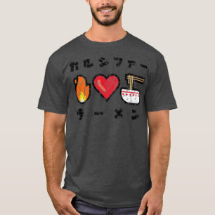 Calcifer Lieben Ramen Emoji Kanji T-Shirt