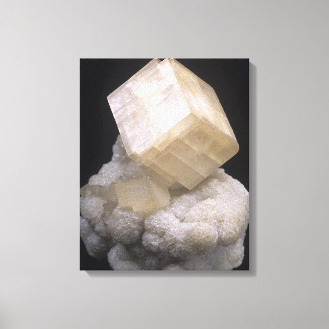 Calcite Crystals auf Dolomiten Leinwanddruck (Vorderseite)