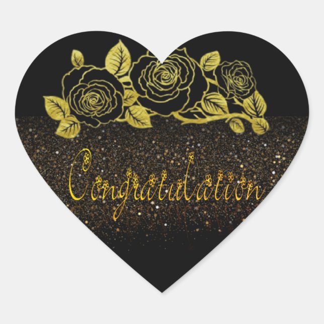 Calcomanía de corazón con felicidades dordo Herz-Aufkleber (Vorderseite)