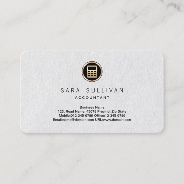 Calculator Icon Accountant Premium BusinessCard Visitenkarte (Vorderseite)