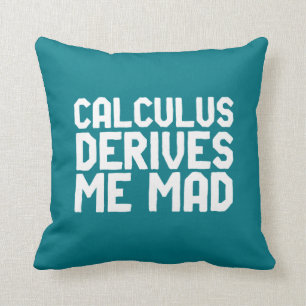 Calculus leitet mich Mad Funny Maek Geek Puns ab Kissen