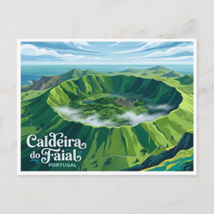 Caldeira do Faial Horta Portugal Postkarte