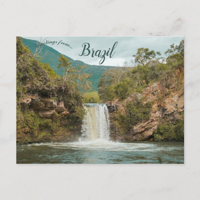 Caldeirão Wasserfall in Brasilien Postkarte (Vorderseite)
