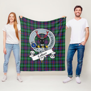 Calder Clan Abzeichen Tartan Kariert Fleecedecke