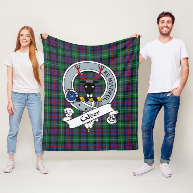 Calder Clan Abzeichen Tartan Kariert Fleecedecke (Beispiel)
