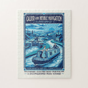 Calder und Hebble Navigation Reiseplakat Puzzle