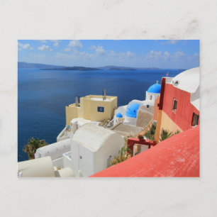 Caldera, Oia, Santorini, Griechenland Postkarte