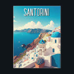 Caldera View Santorini Griechenland Cyclades Trave Postkarte<br><div class="desc">Santorini ist eine griechische Insel im Ägäischen Meer, etwa 200 km südöstlich des griechischen Festlands. Es ist eine der Kykladen-Inseln-Gruppen und ist der aktivste Vulkan der Welt. Santorin ist bekannt für seine weiß gekalkten Gebäude, die blauen Kirchen und die atemberaubende Aussicht auf die Caldera. Die Insel ist ein beliebtes Touristenziel...</div>