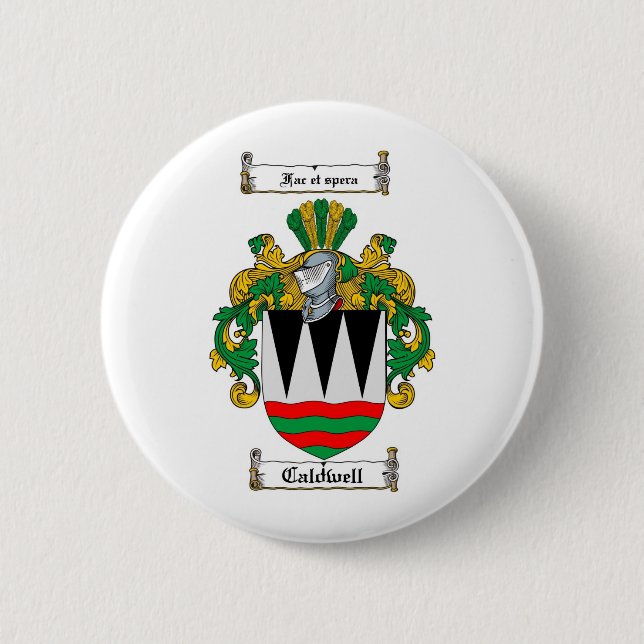 CALDWELL FAMILIENWAPPEN - CALDWELL WAPPEN BUTTON (Vorderseite)