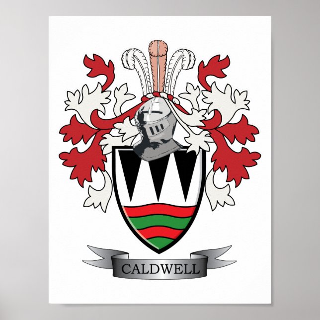 Caldwell Familienwappen Coat of Arms Poster (Vorne)