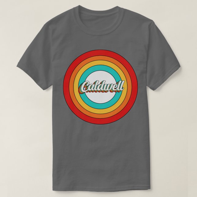 Caldwell Name Shirt Vintag Caldwell Circle (Design vorne)