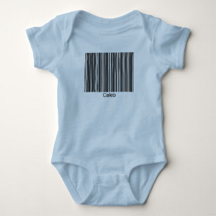 Caleb personalisiertes Funktionsbarcode-T-Shirt Baby Strampler