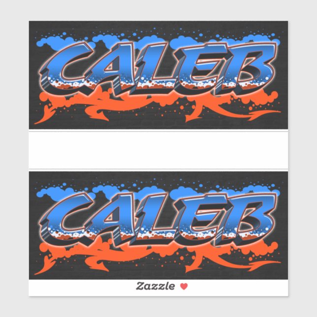 Caleb Vorname Name Graffiti Aufkleber Sticker (Blatt)
