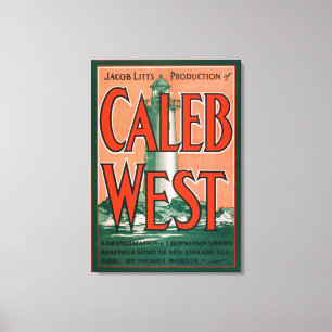 "Caleb West" Leuchtturm-Neu-England Seevölker Leinwanddruck