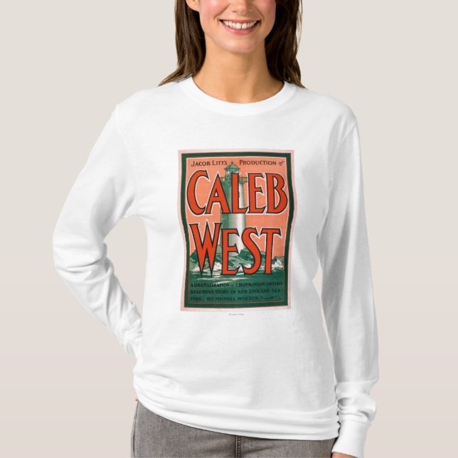 "Caleb West" Leuchtturm-Neu-England Seevölker T-Shirt (Vorderseite)
