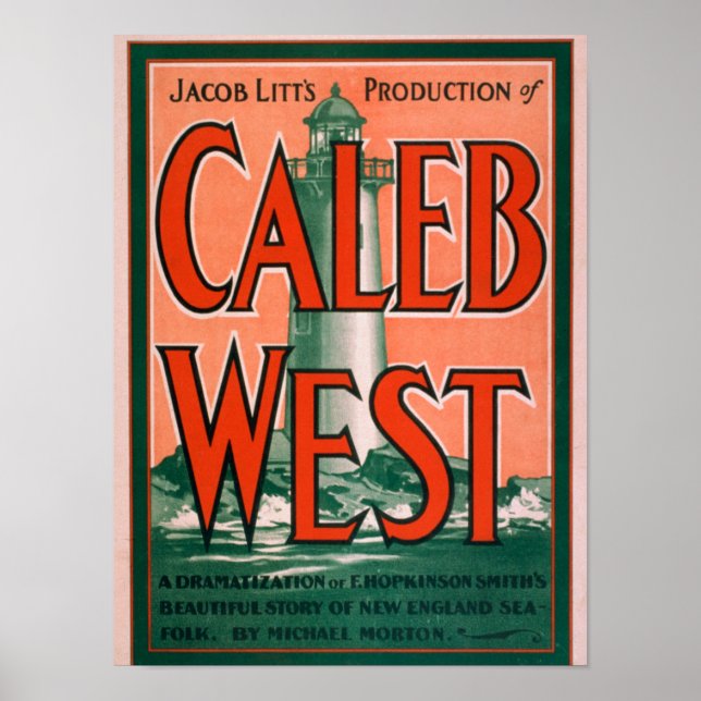 "Caleb West" Leuchtturm New England Sea Folk Poster (Vorne)