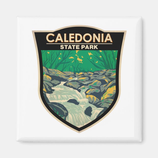 Caledonia Staat Park Pennsylvania Vintages Abzeich Magnet (Vorne)