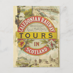 Caledonian Railway. Reisen in Schottland. Postkarte