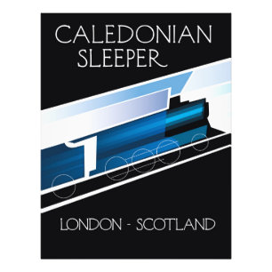 Caledonian Sleeper London Schottland Reiseplakat Fotodruck